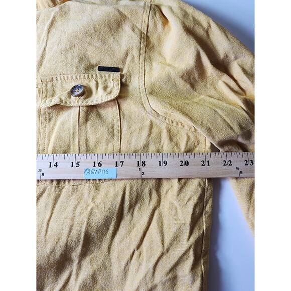 EZEKIEL Mustard Yellow Cotton Active Skater Snap Zip Street Hooded Jacket SZ L - Picture 7 of 10